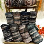 شال پلیسه نخی منگوله دار(30836)