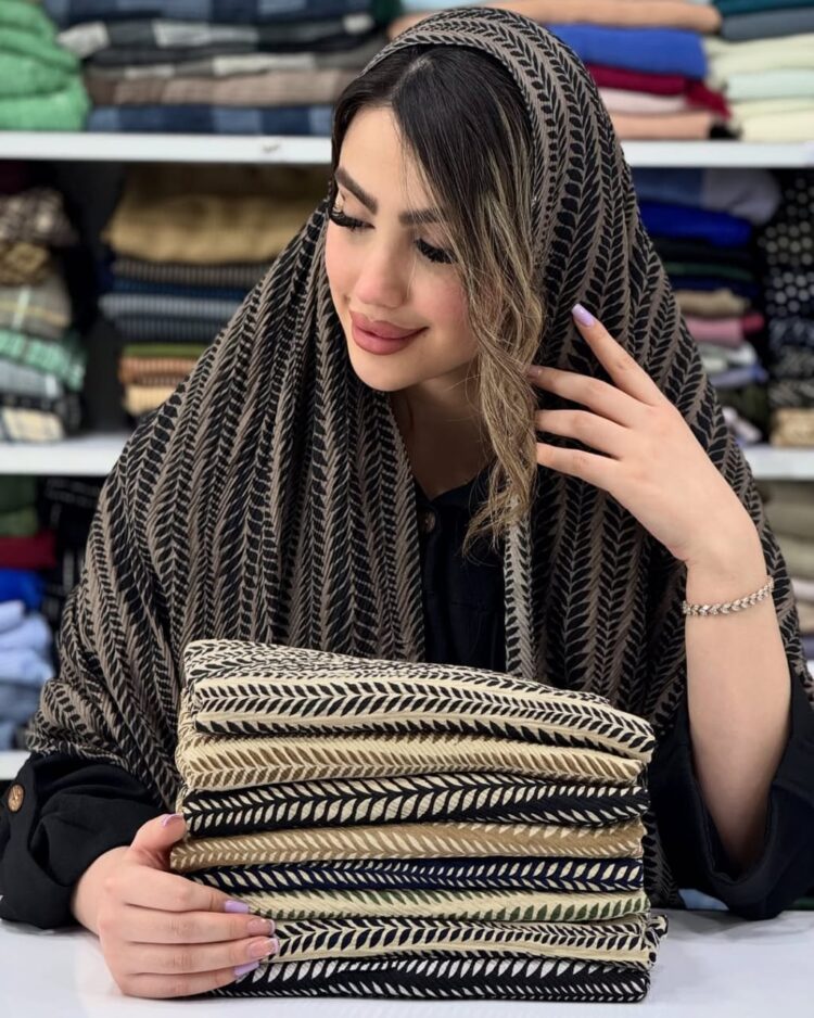 شال پلیسه رته طرحدار(30866)