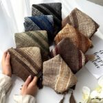 شال پلیسه نخی منگوله دار (30897)