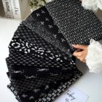 شال پلیسه مشکی بهاره (30905)