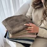 شال ابریشم پاپیونی وارداتی (30929)