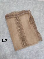 شال حریر ابریشم لبه گیپور (30930) - Image 8