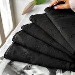 شال حریر شیفون گلدوزی وارداتی (30973)