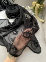 شال حریر شیفون گلدوزی وارداتی (30973) - Image 2