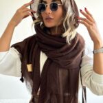 شال پلیسه بامبو وارداتی (30979)