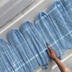 شال پلیسه برشکاه ابی (30982)