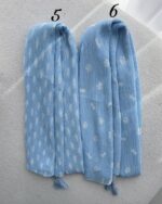 شال پلیسه برشکاه ابی (30982) - Image 3