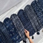 شال پلیسه برشکاه سرمه ای (30985)