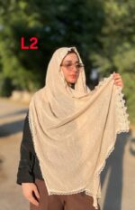 شال حریر لبه پروانه (31139) - Image 10