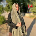 شال حریر لبه پروانه (31139)