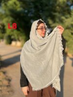 شال حریر لبه پروانه (31139) - Image 8