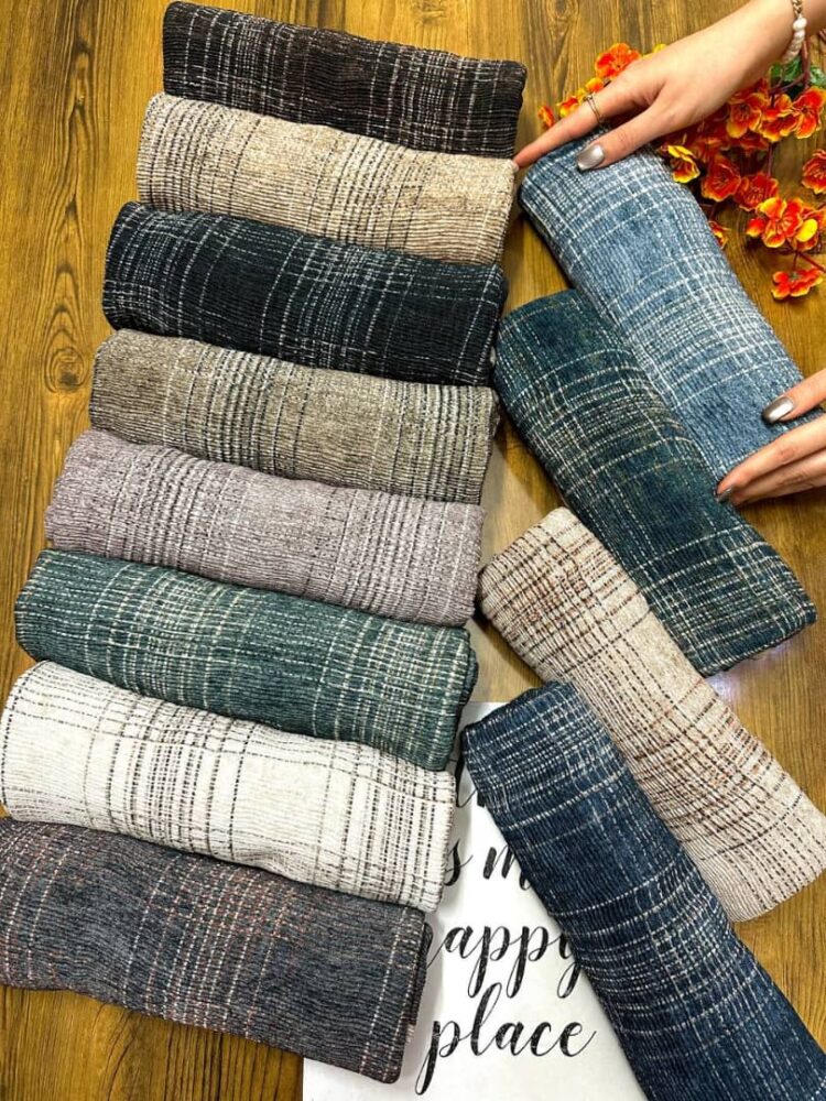 شال پلیسه نخی منگوله دار(31155)