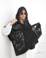 شال حریر مشکی وارداتی (31168) - Image 11