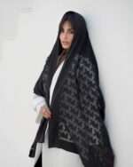 شال حریر مشکی وارداتی (31168) - Image 8