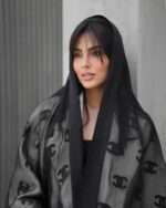 شال حریر مشکی وارداتی (31168) - Image 7