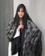 شال حریر مشکی وارداتی (31168) - Image 4