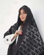 شال حریر مشکی وارداتی (31168) - Image 2